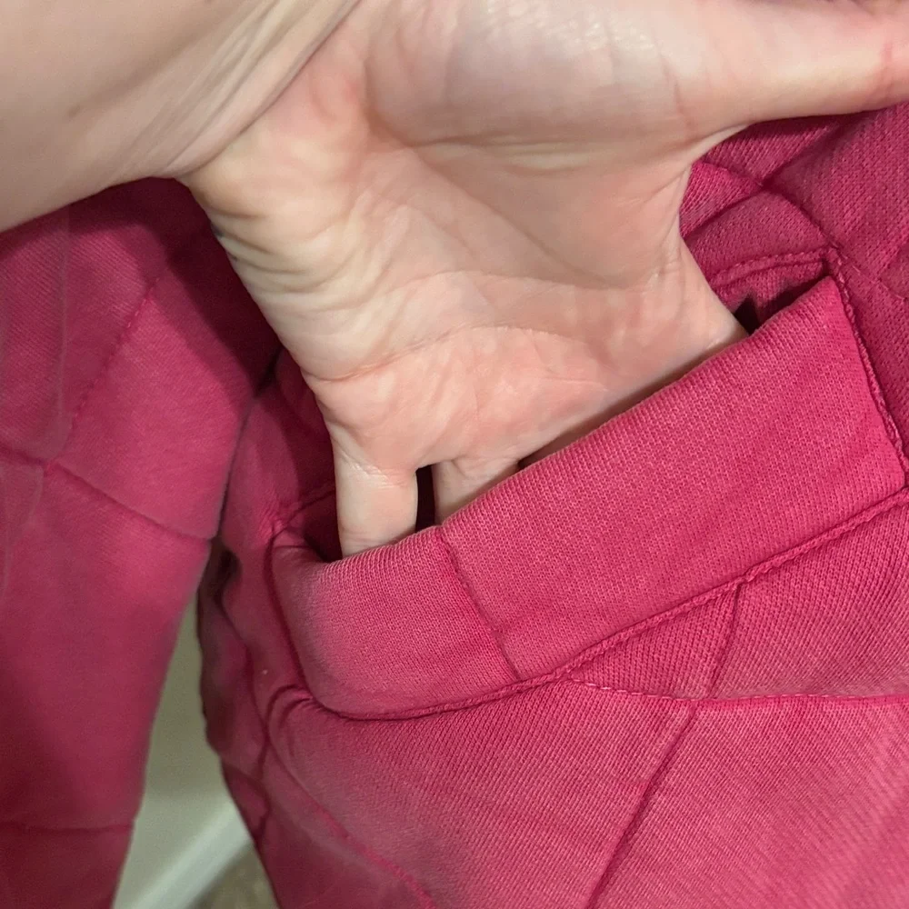 Free People Quilted Dolman Sleeve Jacket-Hot Pink-Size Medium RARE